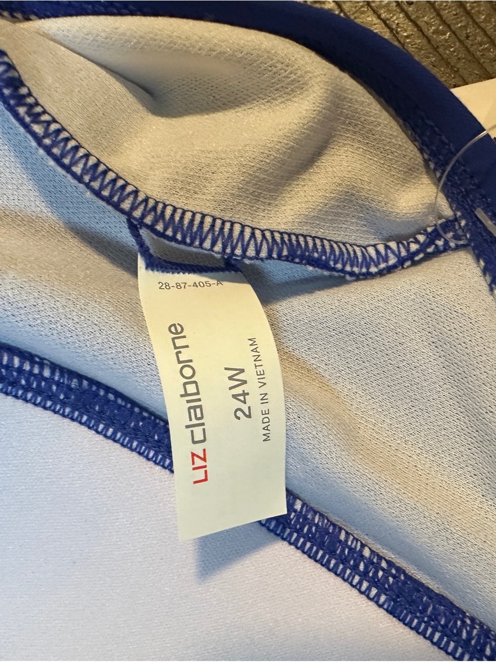 NWT Liz Claiborne Womens Sapphire Ruched One Piece Swimsuit 24W - Picture 7 of 11